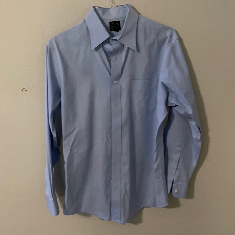 Blue Jos A Bank Button Down Dress Shirt
